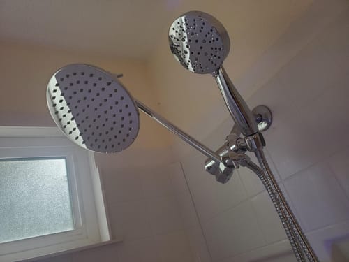 Customer photo review of 3-Spray Dual Shower Head with Adjustable Shower Arm