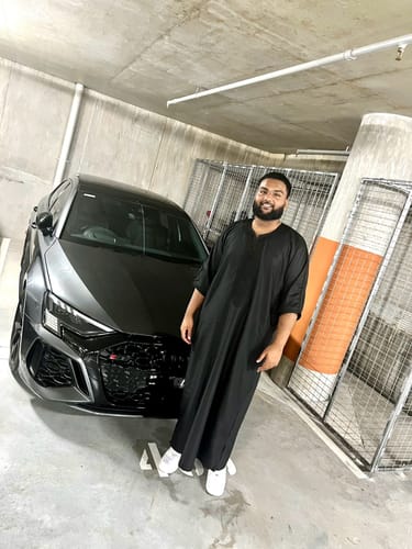 Customer photo review of Moroccan Plain Short Sleeve Thobes - Black