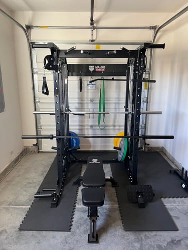 Customer photo review of MAJOR FITNESS All-In-One Home Gym Smith Machine Package Spirit B52