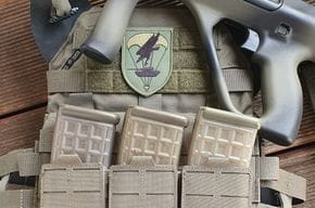 Customer photo review of 3er Lang- Magazintasche BRAVO in Steingrau-Oliv