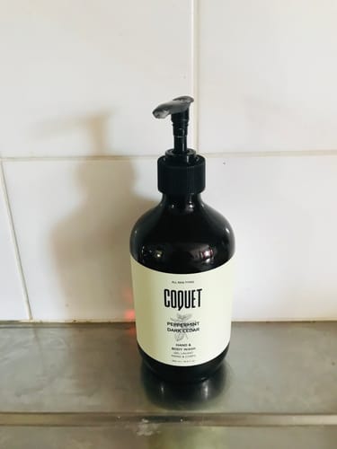 Customer photo review of Hand & Body Wash, Peppermint & Dark Cedar