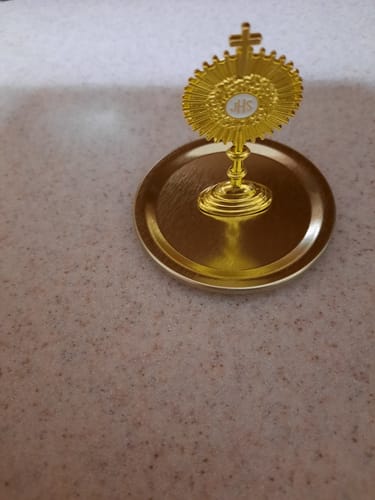 Customer photo review of Miniature Monstrance touched to 1st class Relic of True Cross- Pediatric Fundraiser