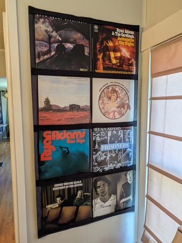 Customer photo review of 12" Vinyl Record Display Frame - LP Wall Storage