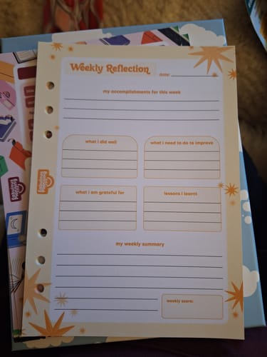 Customer photo review of Weekly Reflection Insert