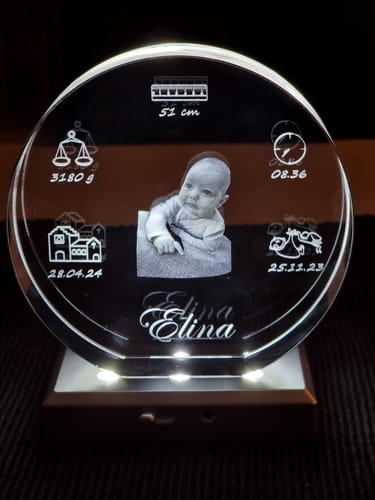 Customer photo review of Dåps krystall rund