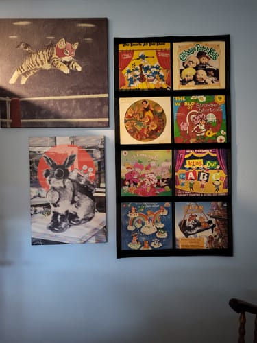 Customer photo review of 12" Vinyl Record Display Frame - LP Wall Storage