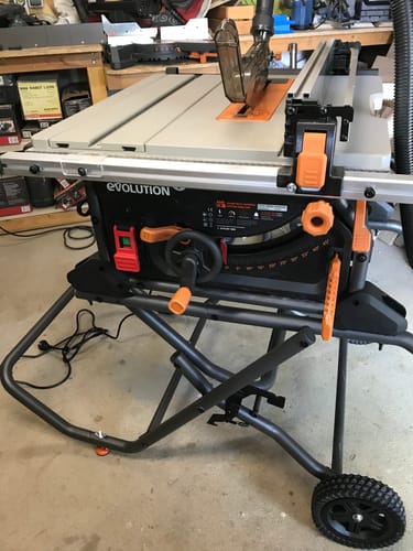 Customer photo review of Scie sur table Evolution R255TBL+ 255mm avec lame multi-matériaux TCT