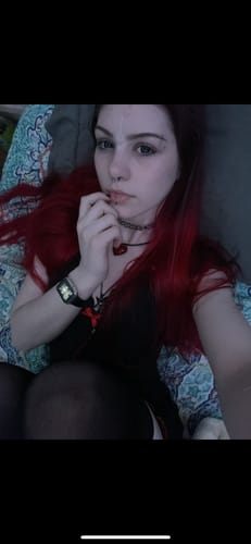 Customer photo review of Black Dahlia Contact Lenses(12 months of use)