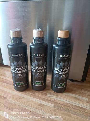 Customer photo review of Ägyptisches Bio Schwarzkümmelöl ungefiltert - kaltgepresst in Rohkostqualität - 200ml