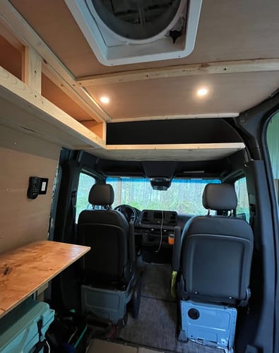 Customer photo review of Sprinter Van Headliner Shelf - DIY Kit | vancillary