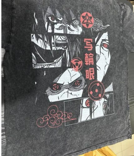 Customer photo review of Men Fashion Streetwear Vintage Tshirt Harajuku Anime Naruto Print T-Shirt Summer Short Sleeve Cotton Loose Washed Tops Tees
