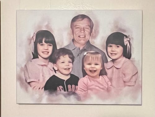 Customer photo review of Personalized Watercolor Memorial Portrait