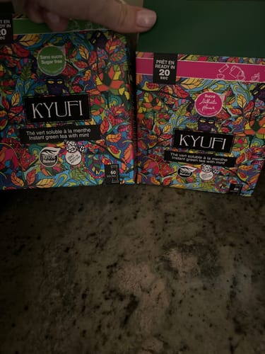 Customer photo review of Thé Vert Instantané À La Menthe - Sans Sucre