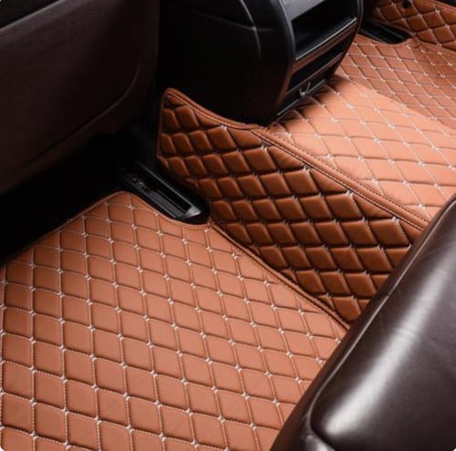 Customer photo review of Brown Custom Car Floor Mats