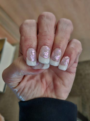 Customer photo review of A Touch of Opal Nail Art Flakes