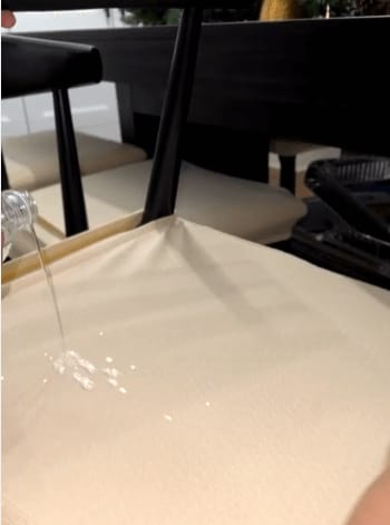 Customer photo review of Waterproof seat cover, removable and washable kitchen chair cover