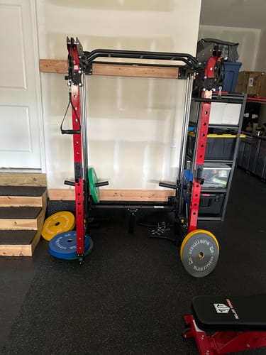 Customer photo review of Major Fitness F35 All-In-One Home Gym Wall-Mount Folding Power Rack