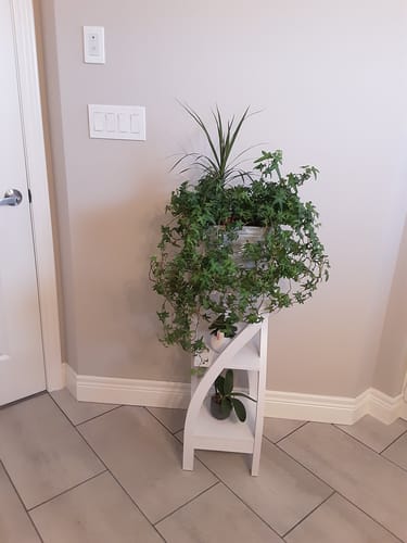 Customer photo review of Plant Table - 32"H / White