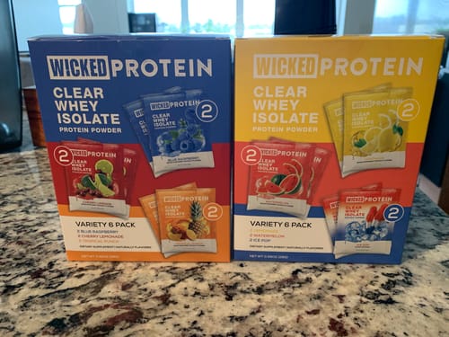 Customer photo review of WICKED Protein Powder Sampler Bundle Deal (PRE ORDER)