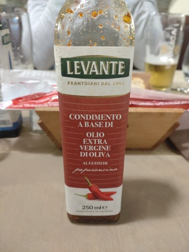Customer photo review of LEVANTE Extra Virgin Olive Oil with Chilli 250ml