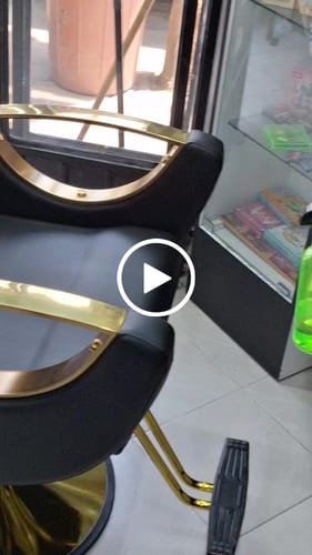Customer video review of Silla Premium Salon Spa Estetica Neumatica Ajustable Gold Negro