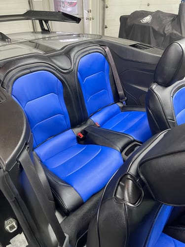 Customer photo review of 6th Gen Camaro Convertible Premium Custom Leather Seat Covers
