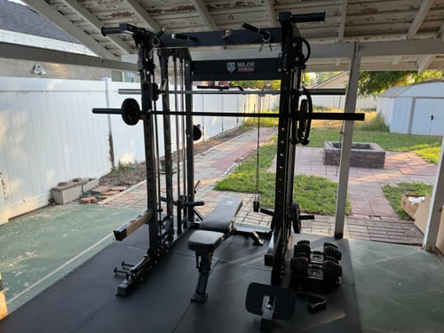 Customer photo review of Major Fitness B52 All-In-One Home Gym Smith Machine