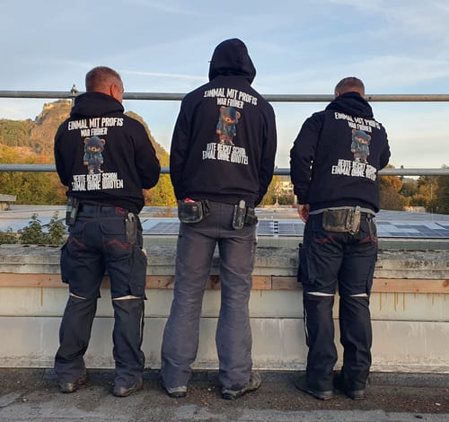 Customer photo review of LEBE, LIEBE, LACHE TEDDY Rückendruck Unisex Hoodie