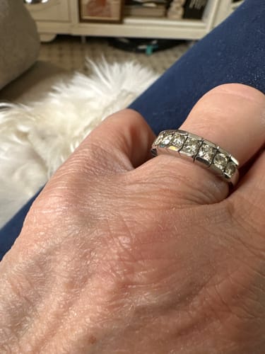 Customer photo review of 1.20 CT Round Cut Natural Diamonds - Wedding Band