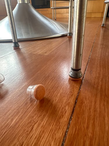Customer photo review of Groovy Chair Leg Protector Glides - 16x Pack