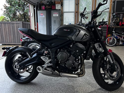 Customer photo review of Triumph Trident 660 Radiator Side Covers