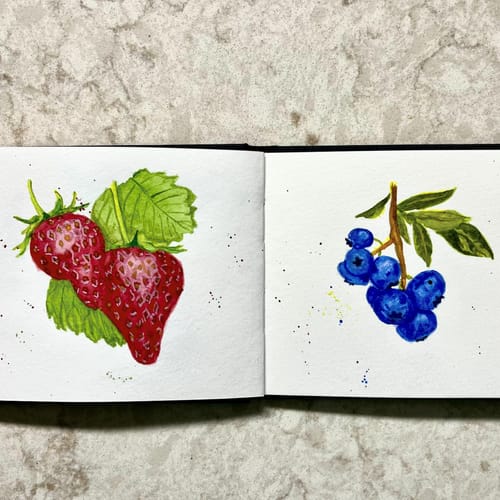 Customer photo review of Hahnemuhle Watercolor Book A6 Landscape (30 Sheet)