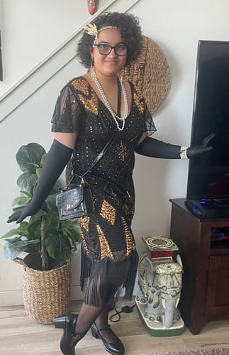 Mariah H. review of 1920s Black Louise Plus Size Flapper Dress image 1 out of 1