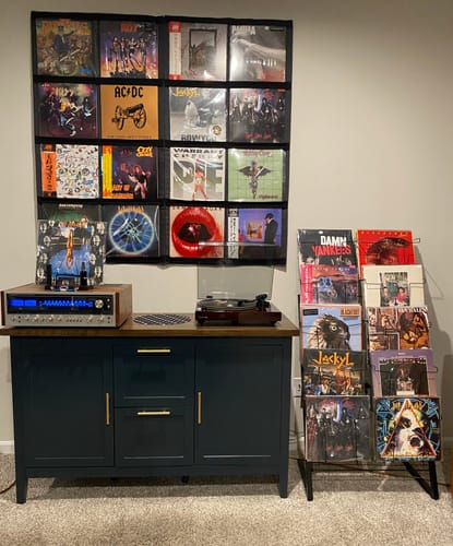 Customer photo review of 12" Vinyl Record Display Frame - LP Wall Storage