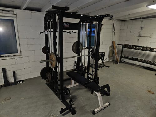 Customer photo review of Major Fitness B52 All-In-One Home Gym Smith Machine