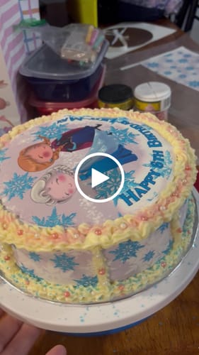Customer video review of Frozen Inspired - Icing Cake Wrap