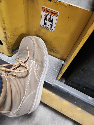 Customer photo review of 6 Inch Moc Steel Toe Boot