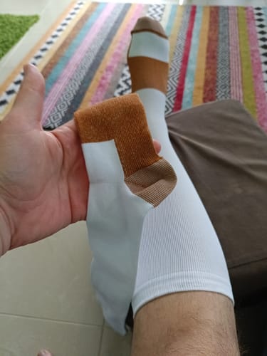 Customer photo review of Antifungális Kompressziós Zokni Rézszálakkal