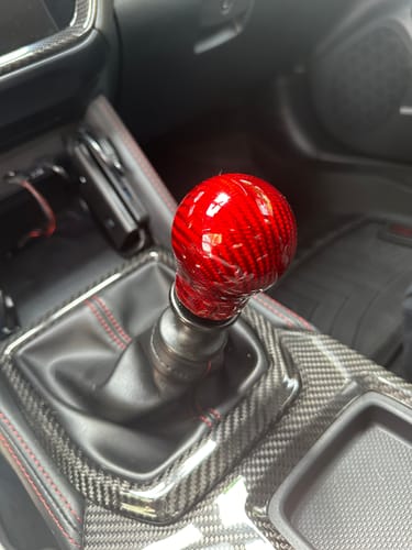 Customer photo review of V1 Red Carbon Fiber Shift Knob