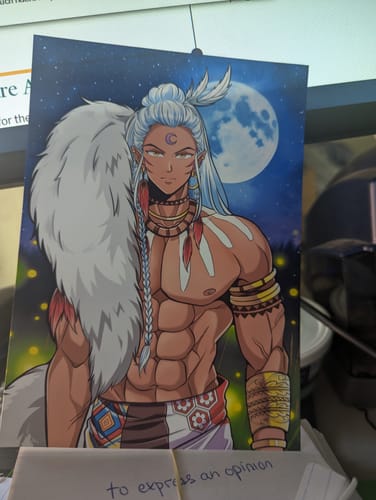 Customer photo review of Native American Sesshomaru Print