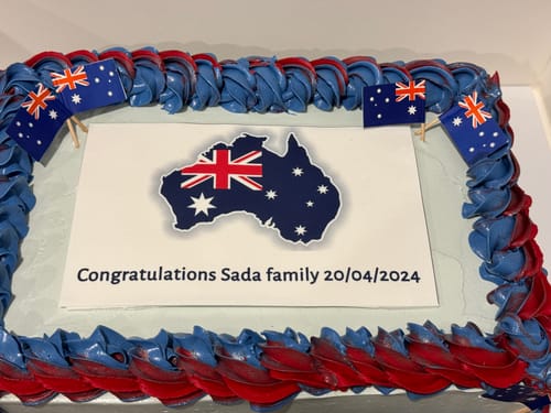 Customer photo review of A5 Rectangle Custom Edible Icing Image