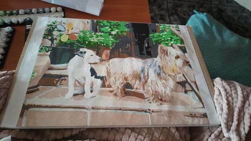 Customer photo review of Custom Paint By Numbers Kit