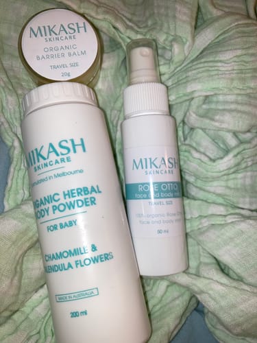 Customer photo review of Natural herbal baby powder | Talc-free