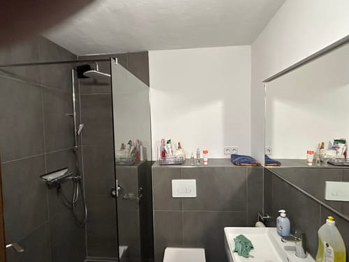 Customer photo review of SONNI Walk In/ Begehbare DuscheDuschabtrennung Duschwand Nano Klarglas Glasstärke 8mm Breite 70-120cm