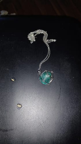 Customer photo review of Crystal Stone Holder Necklace