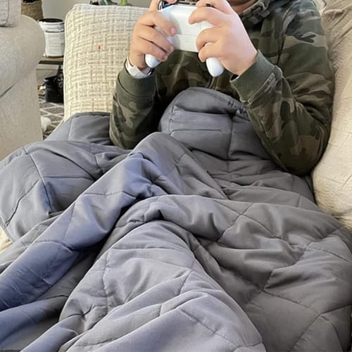 Customer photo review of VigorEight™ Weighted Soothing Blanket