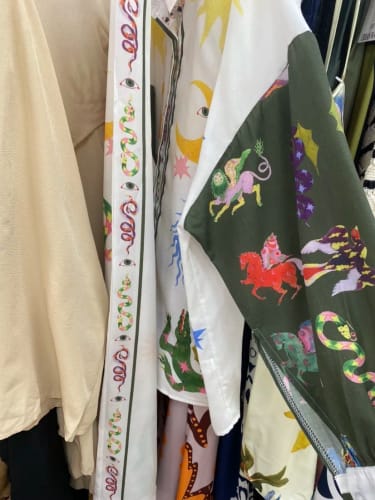 Customer photo review of Spring Women Cartoon Print Pant Two Pieces Set Fashion Loose Lapel Long Sleeve Shirt Suit 2024 Summer Chic Female Soft Homewear