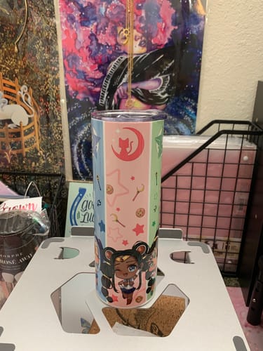 Customer photo review of Melanated Pretty Guardians Tumbler