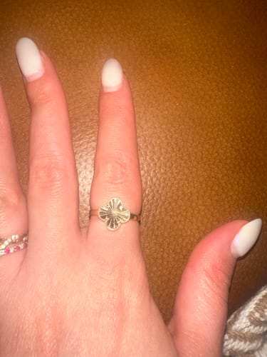 Customer photo review of *NEW* 14K Clover Pendant + Hollow Figaro Chain + Ring + Earrings JTJ™