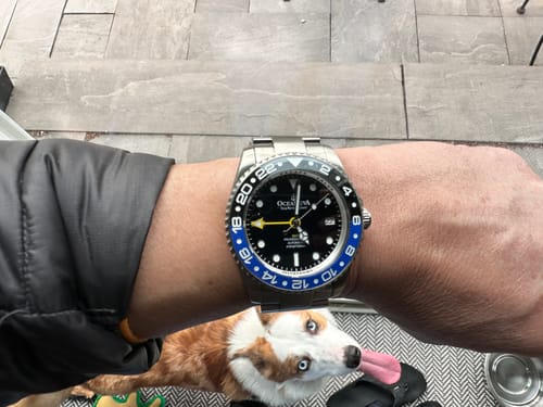 Customer photo review of Oceaneva™ Men's GMT TITANIUM Automatic Deep Marine Explorer 1250M Black Ceramic Bezel Watch